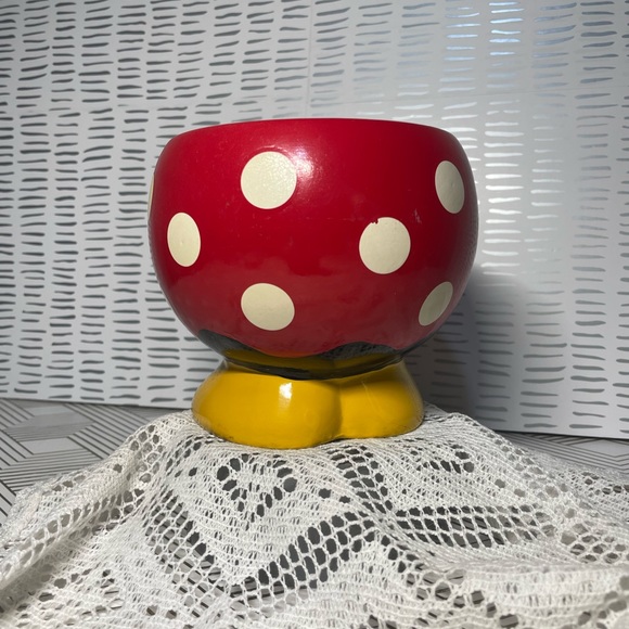 Disney Minnie Mouse Ceramic Planter Pot Catch All 5” - Picture 3 of 5